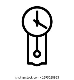 großes Uhrsymbol oder Illustration mit Umriss-Stil Vektordesign. perfekte Nutzung für Web, mobile App, Muster, Design etc.