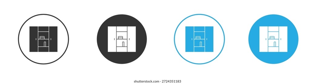 Elemento de diseño de iconos de armario grande. Ilustración vectorial sobre fondo blanco.