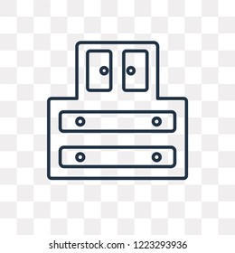 Big Closet vector outline icon isolated on transparent background, high quality linear Big Closet transparency concept can be used web and mobile