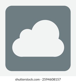 Big cloud icon representing weather, sky, nature, and atmospheric conditions in design.