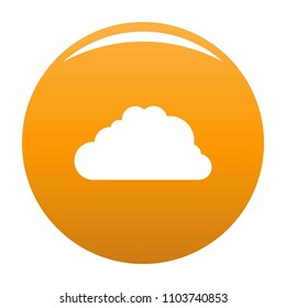 Big cloud icon. Simple illustration of big cloud vector icon for any design orange