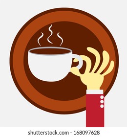 Big coffee cup,Business cartoon vector
