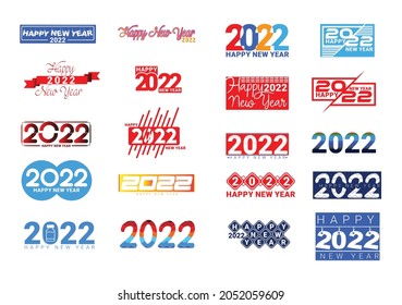Big Collection Of 2022 Happy New Year Logo Text Design