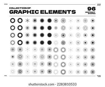 Big collection of abstract object shapes