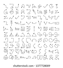 big collection of arrow and line bow icons 