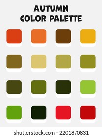 Big collection of autumn colors. Vector