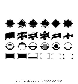 Big Collection Of Badge Logo Design Empty Space Vector Set
