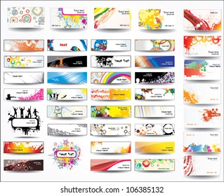 Big collection banners and business cards
