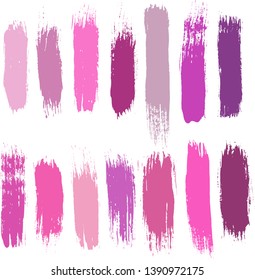 Big collection of black paint brush strokes isolated on white background. Hand drawn artistic textured designs. Dirty artistic design elements vector illustration.