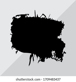 Große Kollektion von schwarzer Farbe, Pinselstriche, Pinsel, Linien, grungy. Schmutzige künstlerische Gestaltungselemente, Kisten, Rahmen. Vektorillustration. 