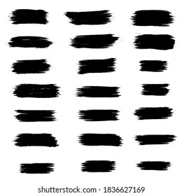 Big collection of black paint, ink brush strokes, brushes, lines, grungy. Dirty distress texture banners for social networks story and posts. Dirty art design elements. Vector illustration, eps 10.