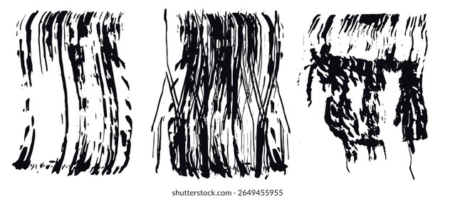 Big collection of black paint, ink brush strokes, brushes, lines, grungy. Dirty artistic design elements, boxes, frames. Vector illustration.