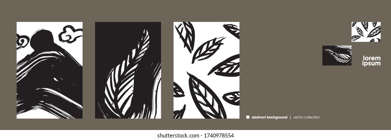 Big collection of brush strokes set. Hand drawn illustrations. Usable for advertisement, banners, card, book cover, brochure, decoration, poster, web header template and etc.