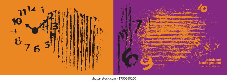 Gran colección de trazos de pincel. Ilustraciones dibujadas a mano. Se puede usar para publicidad, banners, tarjetas, portada de libros, folletos, decoración, afiches, plantillas de cabecera web, etc.