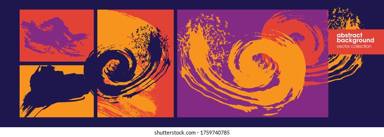 Big collection of brush strokes set. Hand drawn illustrations. Usable for advertisement, banners, card, book cover, brochure, decoration, poster, web header template and etc. 