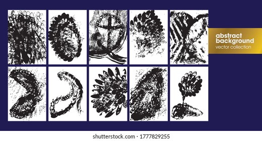 Big collection of brush strokes set. Hand drawn illustrations. Usable for advertisement, banners, card, book cover, brochure, decoration, poster, web header template and etc. 