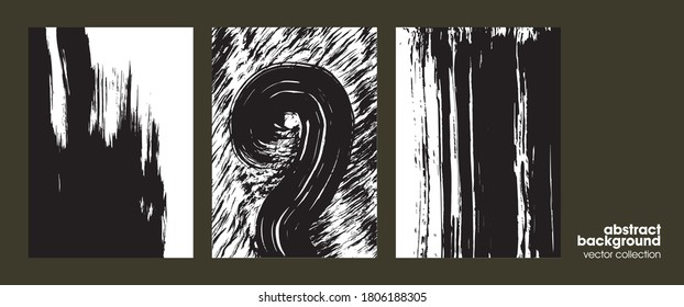 Big collection of brush strokes set. Hand drawn illustrations. 