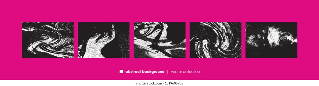Big collection of brush strokes set. Distressed overlay texture. 