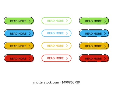 Big collection buttons Read More. Different colorful button set. Web icons. Vector illustration