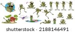 big collection of a cartoon frog or toad