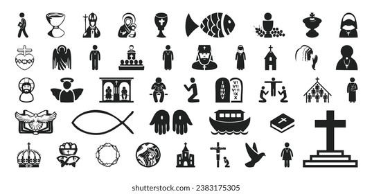 Big collection of Christmas vector icon set