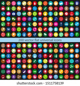 big collection of colorful vector symbols and icons