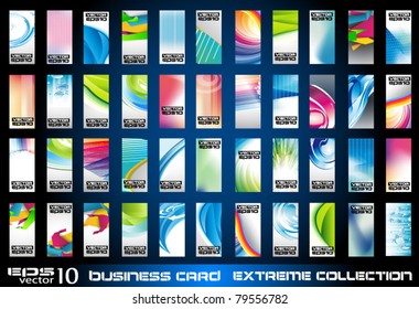 Big collection of corporate business cards background to use for distribuition flyers or poster. Big variety,shapes and colours.