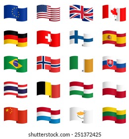 big collection of country flags No.2 vector