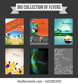 Big collection of creative flyers, templates or banners design.