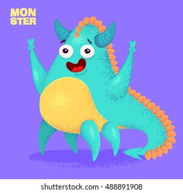 Big collection of cute monsters. Halloween character. Vector illustrations. Good for book illustration, magazine prints or journal article.