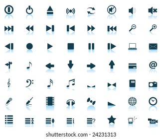Big collection of different icons for using in web design
