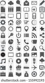Big collection of different icons. Vector illustration.