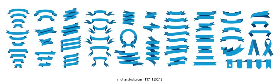 Big collection. Different sizes of classic ribbons.