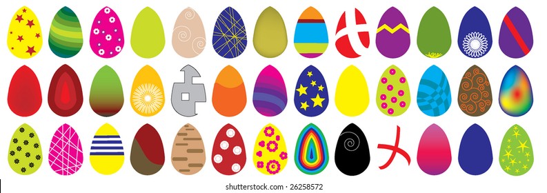 big collection of easter eggs