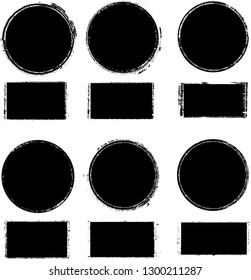Big collection of Grunge post Stamps . Circles. Large set of Banners, Insignias , Logos, Icons, Labels and Badges  . vector distress textures.blank shapes.