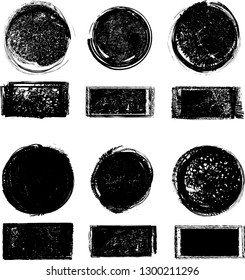 Big collection of Grunge post Stamps . Circles. Large set of Banners, Insignias , Logos, Icons, Labels and Badges  . vector distress textures.blank shapes.