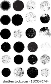 Big collection of Grunge post Stamps . Circles. Large set of Banners, Insignias , Logos, Icons, Labels and Badges  . vector distress textures.blank shapes.