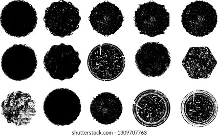 Big collection of Grunge post Stamps . Circles. Large set of Banners, Insignias , Logos, Icons, Labels and Badges  . vector distress textures.blank shapes.