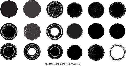 Big collection of Grunge post Stamps . Circles. Large set of Banners, Insignias , Logos, Icons, Labels and Badges  . vector distress textures.blank shapes.