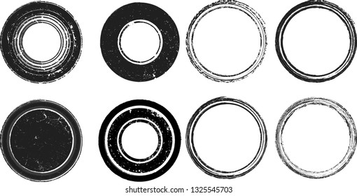 Big collection of Grunge post Stamps . Circles. Large set of Banners, Insignias , Logos, Icons, Labels and Badges  . vector distress textures.blank shapes.