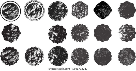 Big collection of Grunge post Stamps . Circles. Large set of Banners, Insignias , Logos, Icons, Labels and Badges  . vector distress textures.blank shapes.