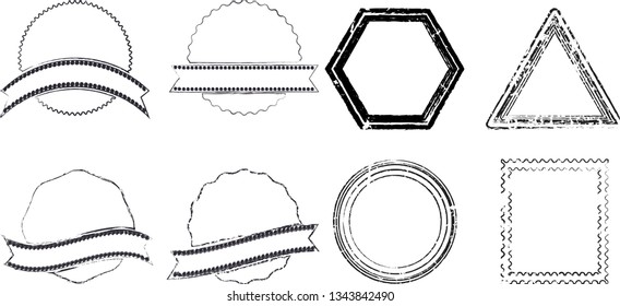 Big collection of Grunge post Stamps . Circles. Large set of Banners, Insignias , Logos, Icons, Labels and Badges  . vector distress textures.blank shapes.