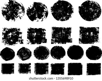Big collection of Grunge post Stamps . Circles. Large set of Banners, Insignias , Logos, Icons, Labels and Badges  . vector distress textures.blank shapes.