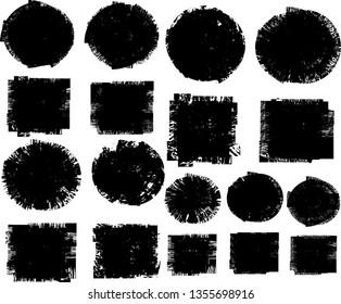 Big collection of Grunge post Stamps . Circles. Large set of Banners, Insignias , Logos, Icons, Labels and Badges  . vector distress textures.blank shapes.