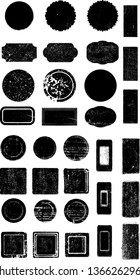 Big collection of Grunge post Stamps . Circles. Large set of Banners, Insignias , Logos, Icons, Labels and Badges  . vector distress textures.blank shapes.