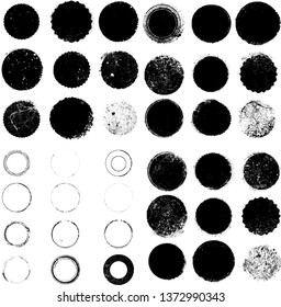 Big collection of Grunge post Stamps . Circles. Large set of Banners, Insignias , Logos, Icons, Labels and Badges  . vector distress textures.blank shapes.