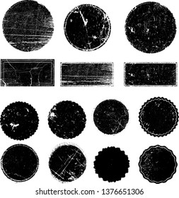 Big collection of Grunge post Stamps . Circles. Large set of Banners, Insignias , Logos, Icons, Labels and Badges  . vector distress textures.blank shapes.