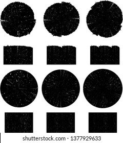 Big collection of Grunge post Stamps . Circles. Large set of Banners, Insignias , Logos, Icons, Labels and Badges  . vector distress textures.blank shapes.
