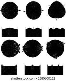 Big collection of Grunge post Stamps . Circles. Large set of Banners, Insignias , Logos, Icons, Labels and Badges  . vector distress textures.blank shapes.