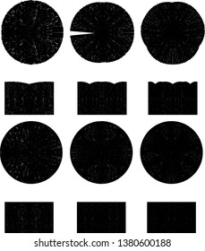 Big collection of Grunge post Stamps . Circles. Large set of Banners, Insignias , Logos, Icons, Labels and Badges  . vector distress textures.blank shapes.